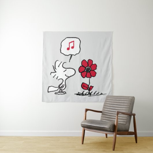 VREEMDEN | Rood en zwart patroon Wandkleed (In situ)