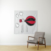 VREEMDEN | Rood en zwart patroon Wandkleed (In Situ (horizontaal))