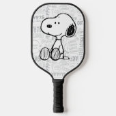 VREEMDEN | Snoopy on Black White Comics 2 Pickleball Paddle (Voorkant)