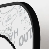 VREEMDEN | Snoopy on Black White Comics 2 Pickleball Paddle (Links Detail)