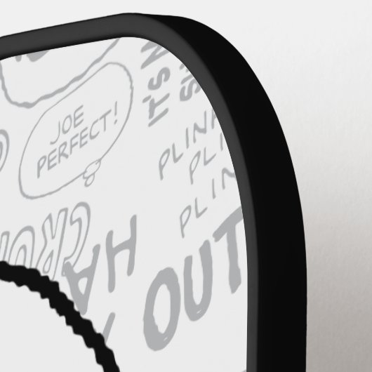 VREEMDEN | Snoopy on Black White Comics 2 Pickleball Paddle (Links Detail)