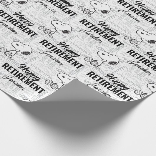 VREEMDEN | Snoopy op Black White Comics Cadeaupapier (Hoek)