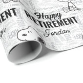 VREEMDEN | Snoopy op Black White Comics Cadeaupapier (Rol Hoek)