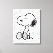 VREEMDEN | Snoopy op Black White Comics Canvas Afdruk (Voorkant)