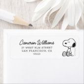 VREEMDEN | Snoopy op Black White Comics Etiket (Insitu)