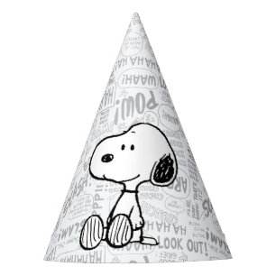 VREEMDEN   Snoopy op Black White Comics Feesthoedjes