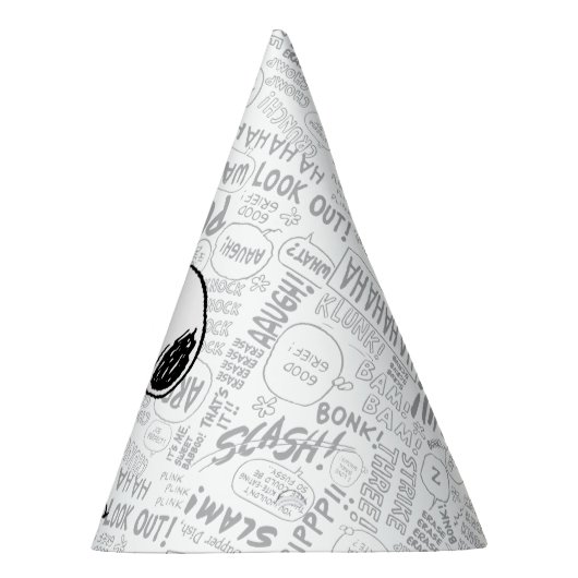 VREEMDEN | Snoopy op Black White Comics Feesthoedjes (Rechts)