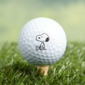 VREEMDEN | Snoopy op Black White Comics Golfballen (Insitu Shirt)