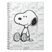 VREEMDEN | Snoopy op Black White Comics Notitieboek (Voorkant)
