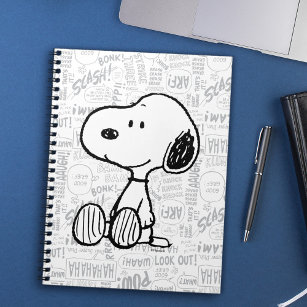 VREEMDEN   Snoopy op Black White Comics Notitieboek
