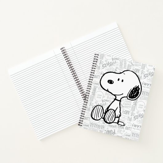 VREEMDEN | Snoopy op Black White Comics Notitieboek (Binnen)