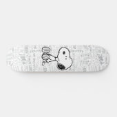 VREEMDEN | Snoopy op Black White Comics Persoonlijk Skateboard (Horizontaal)