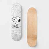 VREEMDEN | Snoopy op Black White Comics Persoonlijk Skateboard (Voorkant)