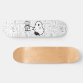 VREEMDEN | Snoopy op Black White Comics Persoonlijk Skateboard (Horizontaal)