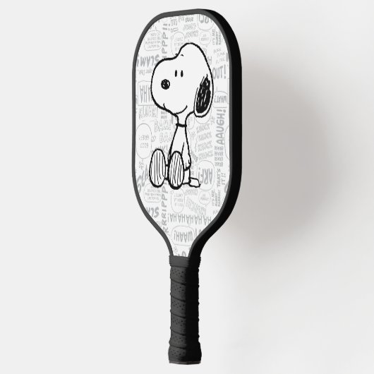 VREEMDEN | Snoopy op Black White Comics Pickleball Paddle (Links)