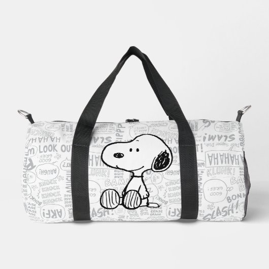 VREEMDEN | Snoopy op Black White Comics Plunjezak (Voorkant)
