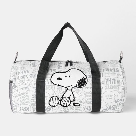 VREEMDEN | Snoopy op Black White Comics Plunjezak (Achterkant)