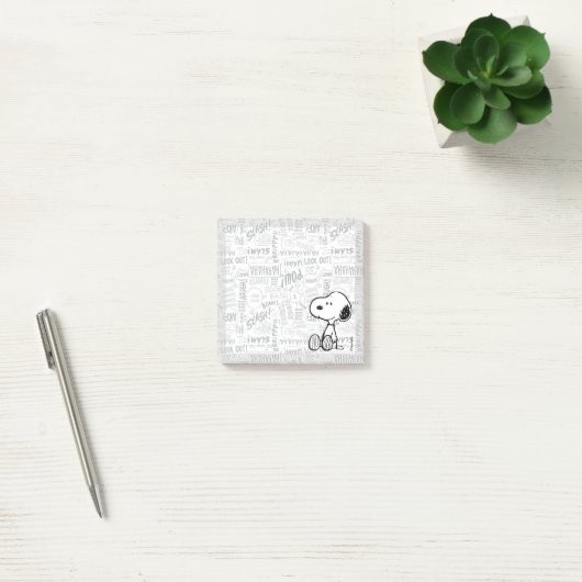 VREEMDEN | Snoopy op Black White Comics Post-it® Notes (Kantoor)
