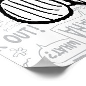 VREEMDEN | Snoopy op Black White Comics Poster (Hoek)