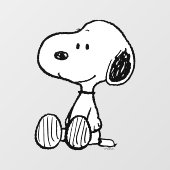 VREEMDEN | Snoopy op Black White Comics Raamsticker (Vel)