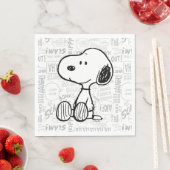 VREEMDEN | Snoopy op Black White Comics Servet (Insitu)