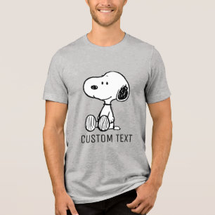 VREEMDEN Snoopy op Black White Comics Tri-Blend Shirt