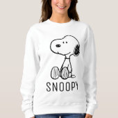 VREEMDEN | Snoopy op Black White Comics Trui (Voorkant)
