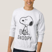 VREEMDEN | Snoopy op Black White Comics Trui (Voorkant)