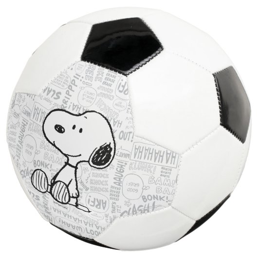 VREEMDEN | Snoopy op Black White Comics Voetbal (Drie kwart)