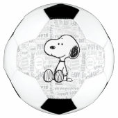 VREEMDEN | Snoopy op Black White Comics Voetbal (Voorkant)