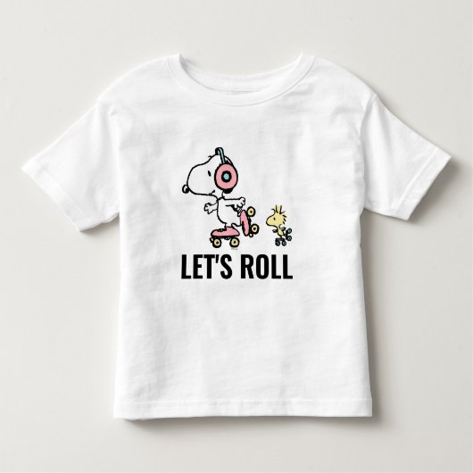 VREEMDEN | Snoopy & Woodstock | Laten we Roll Kinder Shirts (Voorkant)