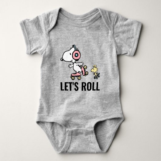 VREEMDEN | Snoopy & Woodstock | Laten we Roll Romper (Voorkant)