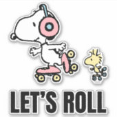 VREEMDEN | Snoopy & Woodstock | Laten we Roll Sticker (Voorkant)