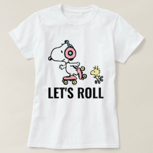 VREEMDEN   Snoopy & Woodstock   Laten we Roll T-shirt