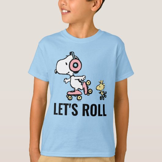 VREEMDEN | Snoopy & Woodstock | Laten we Roll T-shirt (Voorkant)