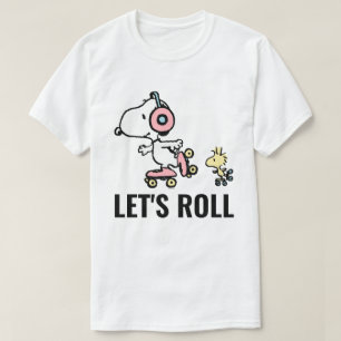 VREEMDEN   Snoopy & Woodstock   Laten we Roll T-shirt