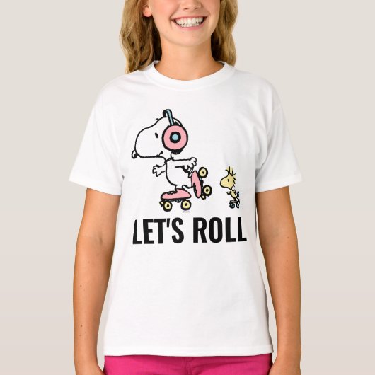 VREEMDEN | Snoopy & Woodstock | Laten we Roll T-shirt (Voorkant)