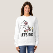 VREEMDEN | Snoopy & Woodstock | Laten we Roll Trui (Voorkant volledig)