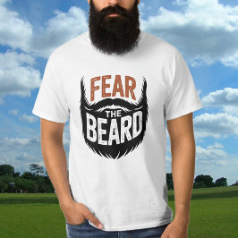 Vrees De Baard voor Mannen Grappige Baard Liefhebb T-shirt