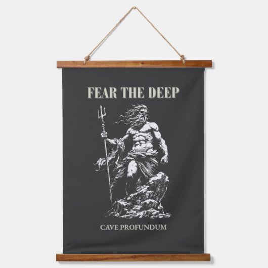 Vrees de Diepte – Poseidon Mythic Hangend Wandkleed (Voorkant)