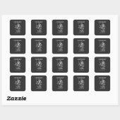 Vrees de Diepte – Poseidon Mythic Vierkante Sticker (Vel)