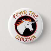 Vrees de Eenhoorn Button Pin (Voorkant)