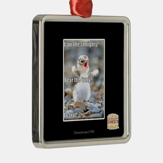 Vrees de Fuzzy! Metalen Ornament (Rechts)