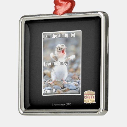 Vrees de Fuzzy! Metalen Ornament (Links)