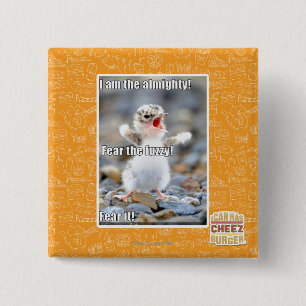 Vrees de Fuzzy! Vierkante Button 5,1 Cm
