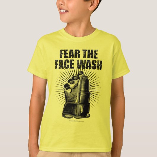 Vrees de Gezichtswas (Hockey) T-shirt (Voorkant)