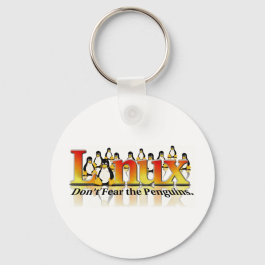 Vrees de pinguïn niet sleutelhanger (Voorkant)