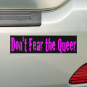 Vrees de Queer niet Bumpersticker (Op auto)
