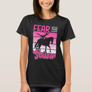 Vrees de schaar Paardenspringen te paard T-shirt
