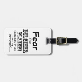 Vrees de speler van de Dulcimer Bagagelabel